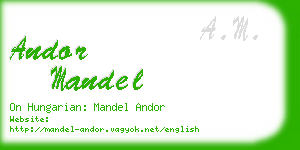 andor mandel business card
